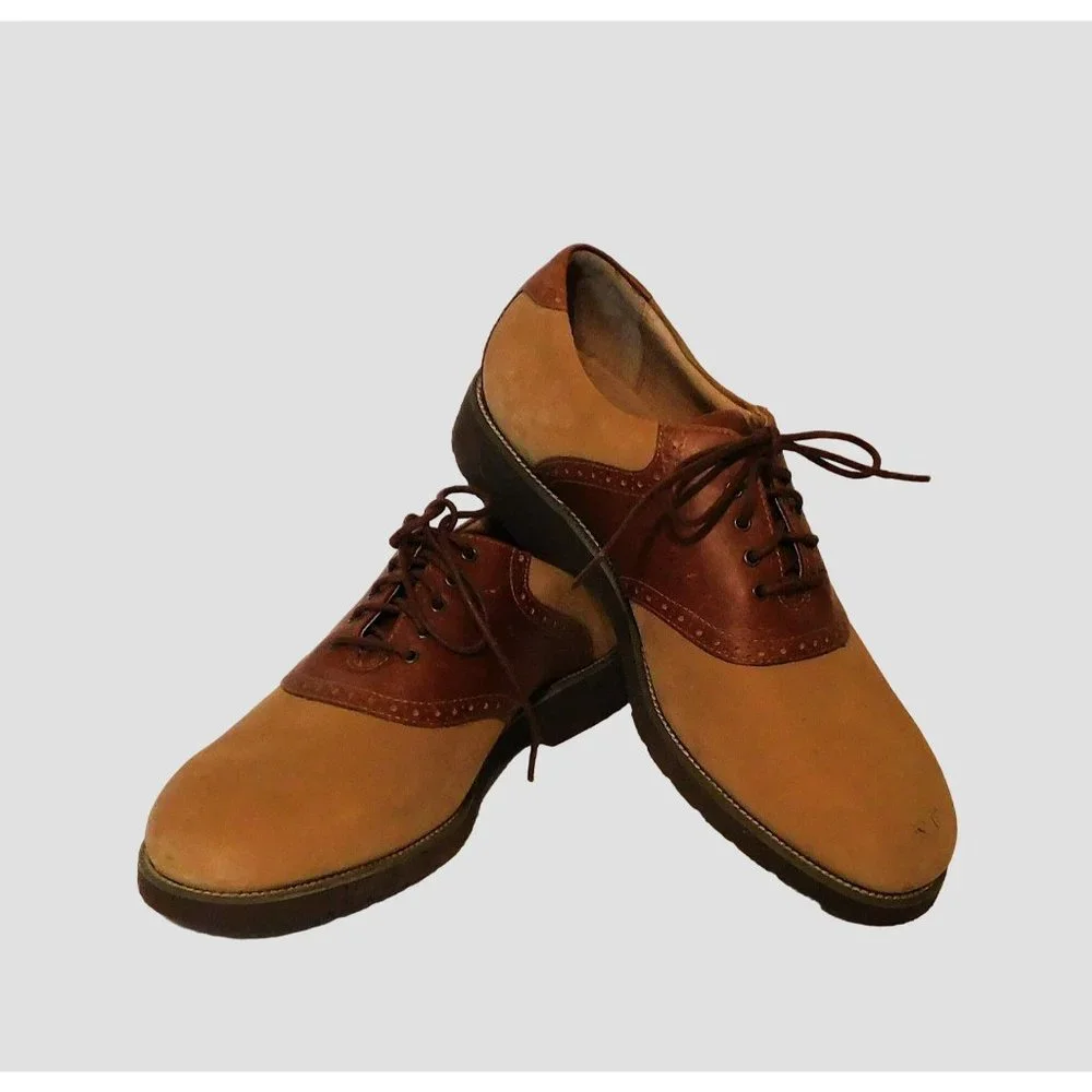 Rockport Mens Shoes 10M Leather Oxford Ties Brown Tan